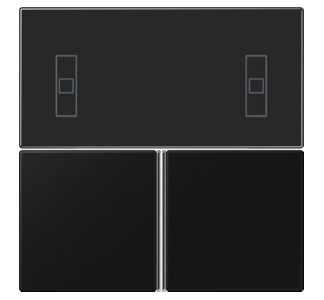 Комплект кнопок контроллера KNX Comfort - черные накладки на переключатели LS4093TSASWM