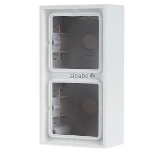 Настенная крышка с двойной рамкой - Настенный двойной корпус белого цвета LS582AWWM