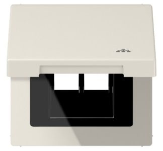 Откидная крышка для LAN-адаптера со средней пластиной - Однорамочная, кремово-белая LS990BFKLLAN