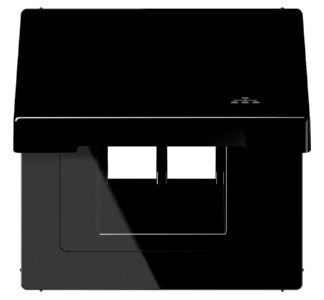 Откидная крышка для LAN-адаптера со средней пластиной - однорамочная, черная LS990BFKLLANSW