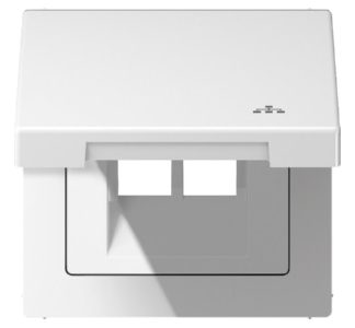 Откидная крышка для LAN-адаптера со средней пластиной - однорамочная, белая LS990BFKLLANWW