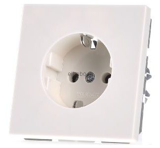 Розетка Schuko белого цвета - электрическая розетка LS 1520