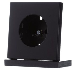 Матово-графитово-черная крышка - Черная крышка для розетки LS 1520 KIPL SWM