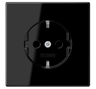 Розетка SCHUKO 16A 250V с защитой контактов - Розетка с защитой контактов, черная LS 1520 NKI SW