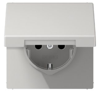 Розетка SCHUKO 16A 250V, светло-серая - Розетка (LS 1521 KL LG)