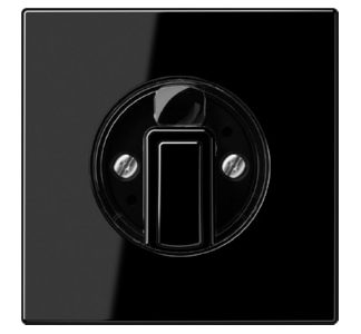 Крышка поворотного выключателя - декоративная накладка для жалюзи, черная, LS 1941 SW