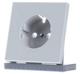 Центральная пластина для розетки SCHUKO - Крышка для настенной розетки серого цвета LS 520 LG PL