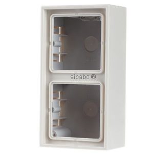 Колпачок для AP, 2 шт., белая литая рамка - Корпус для поверхностного монтажа, 2-секционный LS 582 A W