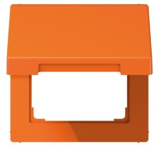 Откидная крышка с защитной пленкой 50x50 мм - Одноцветная оранжевая рамка LS 990 BFKL O