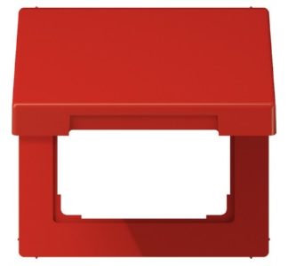 Откидная крышка с защитной пленкой 50x50 мм - Однорамочная, кремово-белая, LS 990 BFKL RT