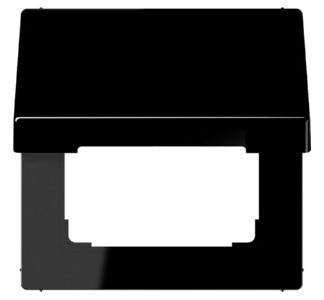 Откидная крышка с защитной пленкой 50x50 мм - Однорамочная, черная LS 990 BFKL SW