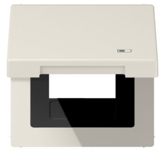 USB-зарядное устройство с откидной крышкой Icon - Single Frame Cream White LS 990 BFKL USB