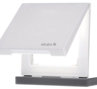 Крышка на петлях с крышкой 50x50 мм - однорамная, белая LS 990 BFKL WW