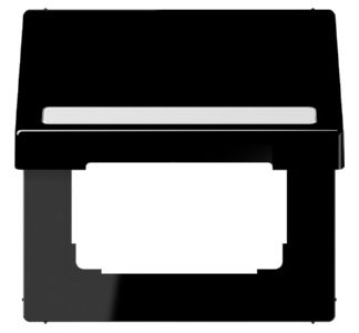 Откидная крышка с защитной пленкой 50x50 мм - Однорамочная, черная LS 990 BFNAKL SW