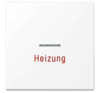 Однокнопочная матовая накладка на переключатель/кнопку белого цвета - LS 990 H WWM