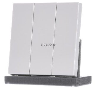 Трехпозиционная накладка на переключатель + кнопку - Белая накладка на переключатель/кнопку LS 9...