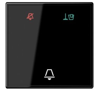 Стеклянный корпус для гостиничного выключателя - Защитная накладка для переключателя/кнопки, черная LS CU KO6 M SW