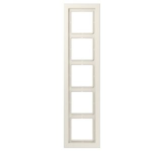 Рамка 5x белая горизонтальная/вертикальная - Рамка 5x кремово-белая LSD 985 Вт