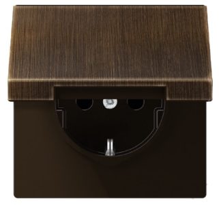 Розетка SCHUKO 16A 250V, античный металл - Розетка (ME 1521 KL AT)