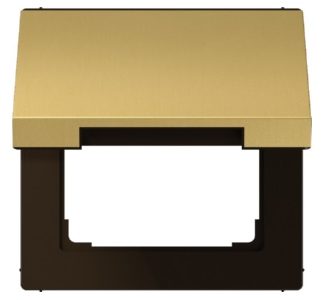 Откидная крышка/зажим для розеток 50x50 мм - Однорамная, латунь ME 2990 KL C