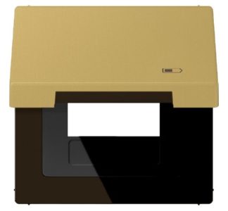 USB-зарядное устройство Icon с откидной крышкой и латунной рамкой, модель ME 2990 KL, USB C.