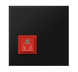 Кнопка вызова системы экстренного вызова, графитово-черная матовая, NRS LS 0834 RT SWM