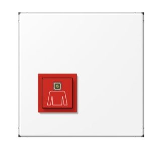 Кнопка вызова тревожной системы, матовая, белоснежная, NRS LS 0834 RT WWM