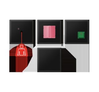 Сигнализация NRS LS 0834 SWM в матовом графитово-черном исполнении.