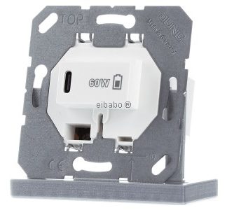 USB PD зарядное устройство 1xType C, цвет Alpine - белый USB-блок питания USB PD60 C WW