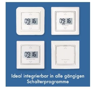 Управление рулонными шторами с помощью ЖК-дисплея с ежедневной программой + память/случайный выбор - Tastor Mercato rws roll blinds control