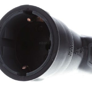 Черная резиновая муфта - разъем Schuko, черная резиновая 050343