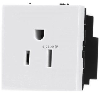 Американская розетка 15A-127V 2P+E - Розетка (MSCSDOUS2P+ESK2MODWS)