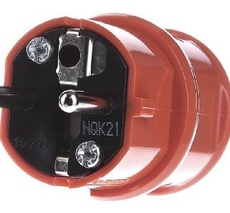 Вилка Schuko 16A, 2p+E, 230V или оранжевая защитная вилка 10837