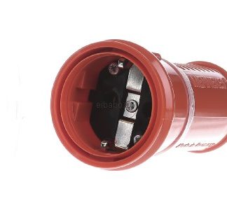 Разъем Schuko 16A, 2p+E, 230V, IP44 или - Пластиковый оранжевый соединитель Schuko 10842