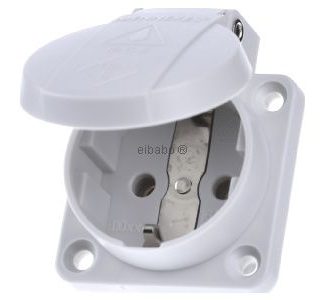 Удлинительная розетка Schuko 16A, 2p+E, 230V, большая - Панельная розетка с разъемом 11010