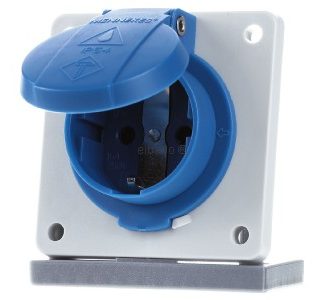 Удлинительная розетка Schuko 16A 2p+E 230V bl - Розетка, устанавливаемая на оборудование 11011F