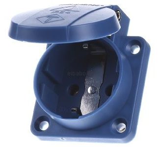 Удлинительная розетка Schuko 16A, 2p+E, 230V, bl - Розетка для монтажа оборудования 11031