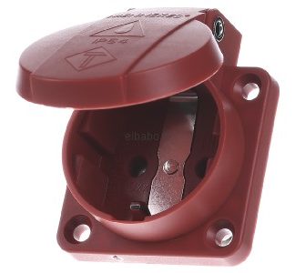 Удлинительная розетка Schuko 16A, 2p+E, 230V, rt - Розетка для монтажа оборудования 11033