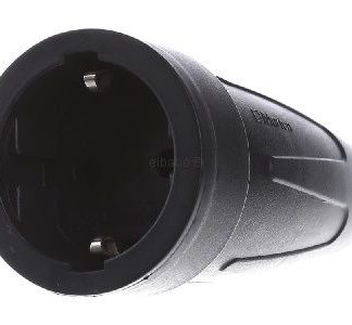 2-контактный резиновый разъем - разъем Schuko черный 172851