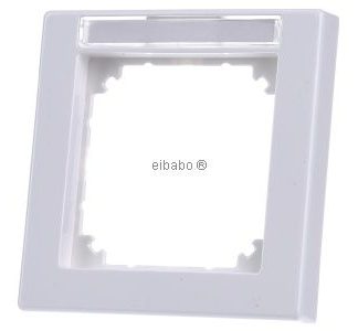 Оправа 1x полярно-белый/глянцевый с держателем для надписи - Одинарная белая оправа 470119