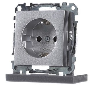 Алюминиевая защита контактов для розетки Schuko - Розетка (MEG2300-0460)