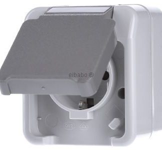 Розетка Schuko светло-серого цвета - Электрическая розетка MEG2300-8029