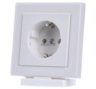 Розетка Schuko, полярно-белая/глянцевая, с полным покрытием - Розетка (MEG2301-1419)