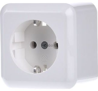 Белая розетка Schuko для поверхностного монтажа - Розетка (MEG2301-8719)