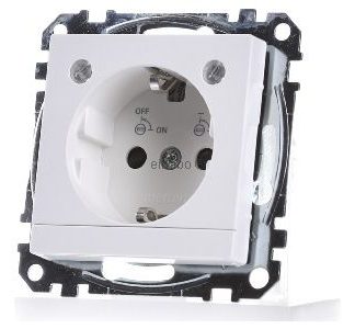 Розетка Schuko полярно-белая Lichtausl.LED-Бельг. - Розетка (MEG2304-0419)