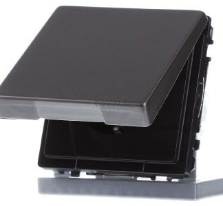 Никелированная розетка Schuko с откидной крышкой - электрическая розетка MEG2310-6050
