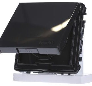 Откидная крышка для розетки Schuko антрацитового цвета - Розетка (MEG2310-7214)