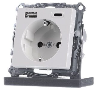 Розетка Schuko с USB-зарядным устройством - Вилка MEG2367-0319
