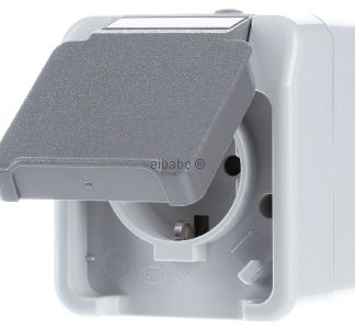 Розетка Schuko светло-серого цвета - Электрическая розетка MEG2400-8029