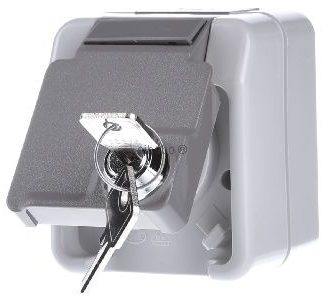 Розетка Schuko светло-серого цвета - Розетка (MEG2423-8029)